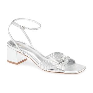 New Reformation Emily Mignon Sandal In Silver Sz 7.5